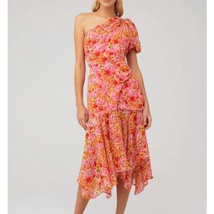 Astr Santorini dress pink multi floral